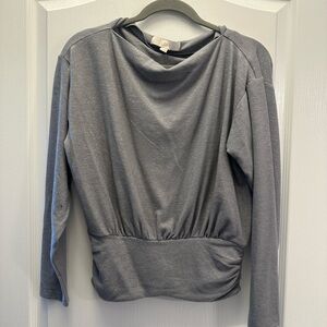 Gray Long Sleeve Top